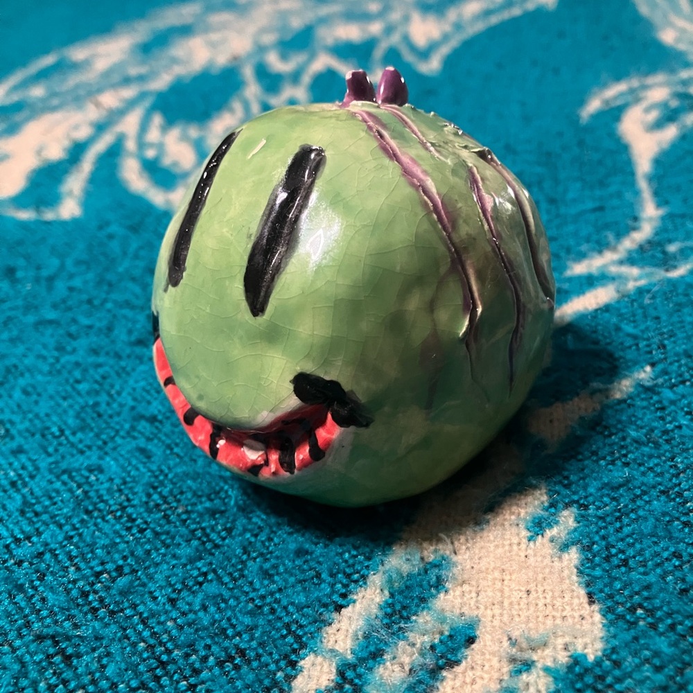 Trippy Psychedelic Watermelon Mohawk Smiley Face Decor